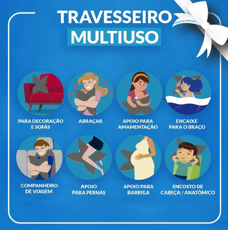 Travesseiro Multiuso Xô Stress Fibra Grafite 50X70 Fibrasca