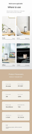 Difusor Portátil de Aromas Calmantes – Conforto Sensorial Onde Você Estiver”