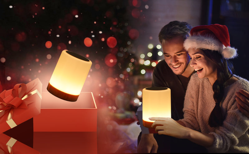 Luminária de mesa de cabeceira sensível ao toque, 13 cores RGB e 5 brilho